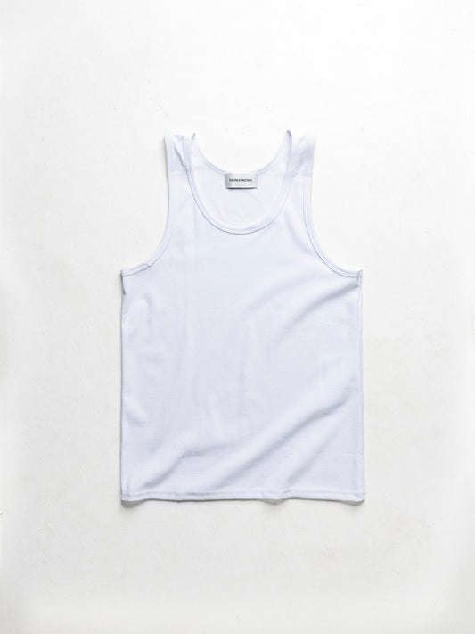 Rib knit Tank Top / BK-WH