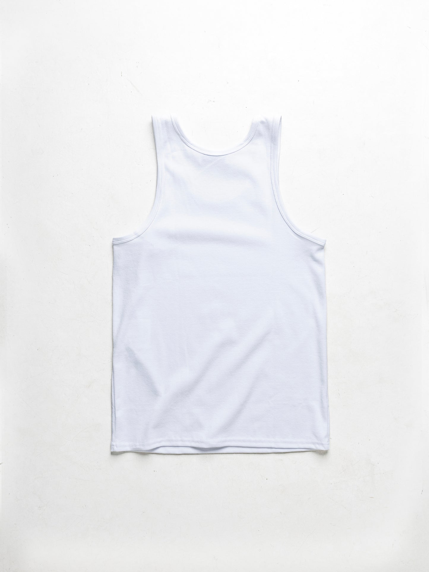 Rib knit Tank Top / BK-WH