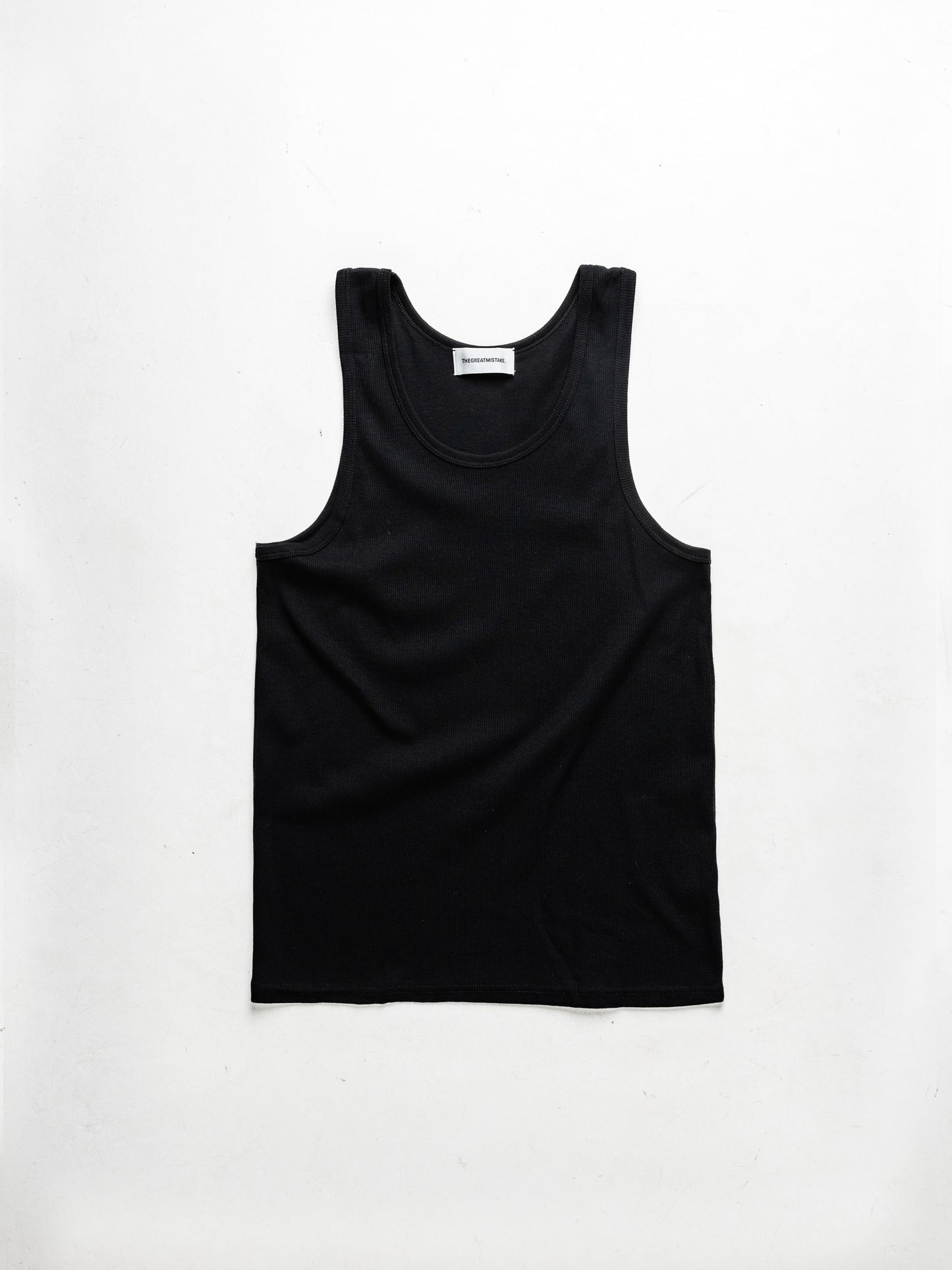 Rib knit Tank Top / BK-WH