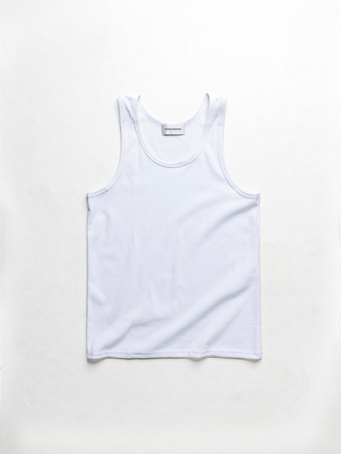 Rib knit Tank Top / BK-WH