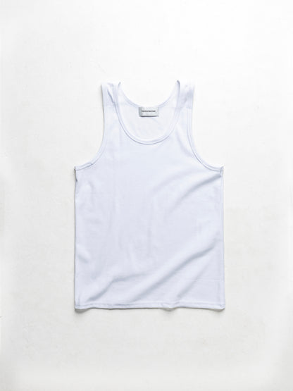 Rib knit Tank Top / BK-WH